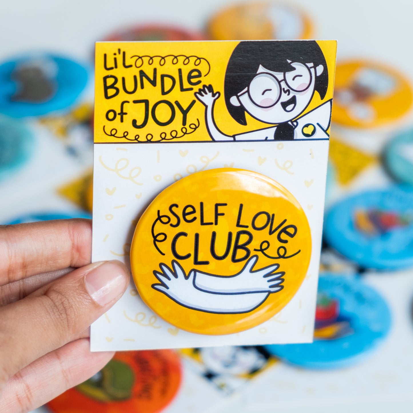 Self Love Button Badge