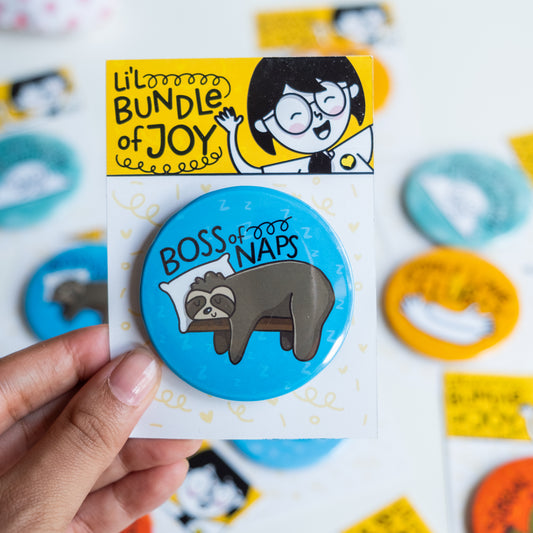 Boss of Naps Button Badge