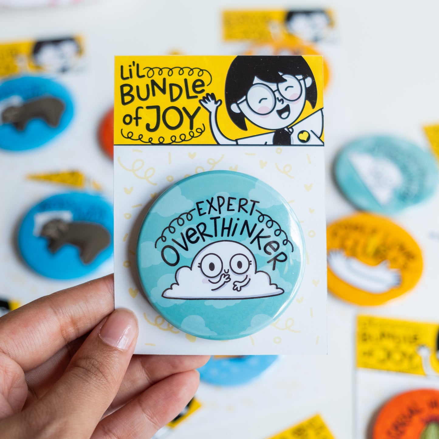 Expert Overthinker Button Badge