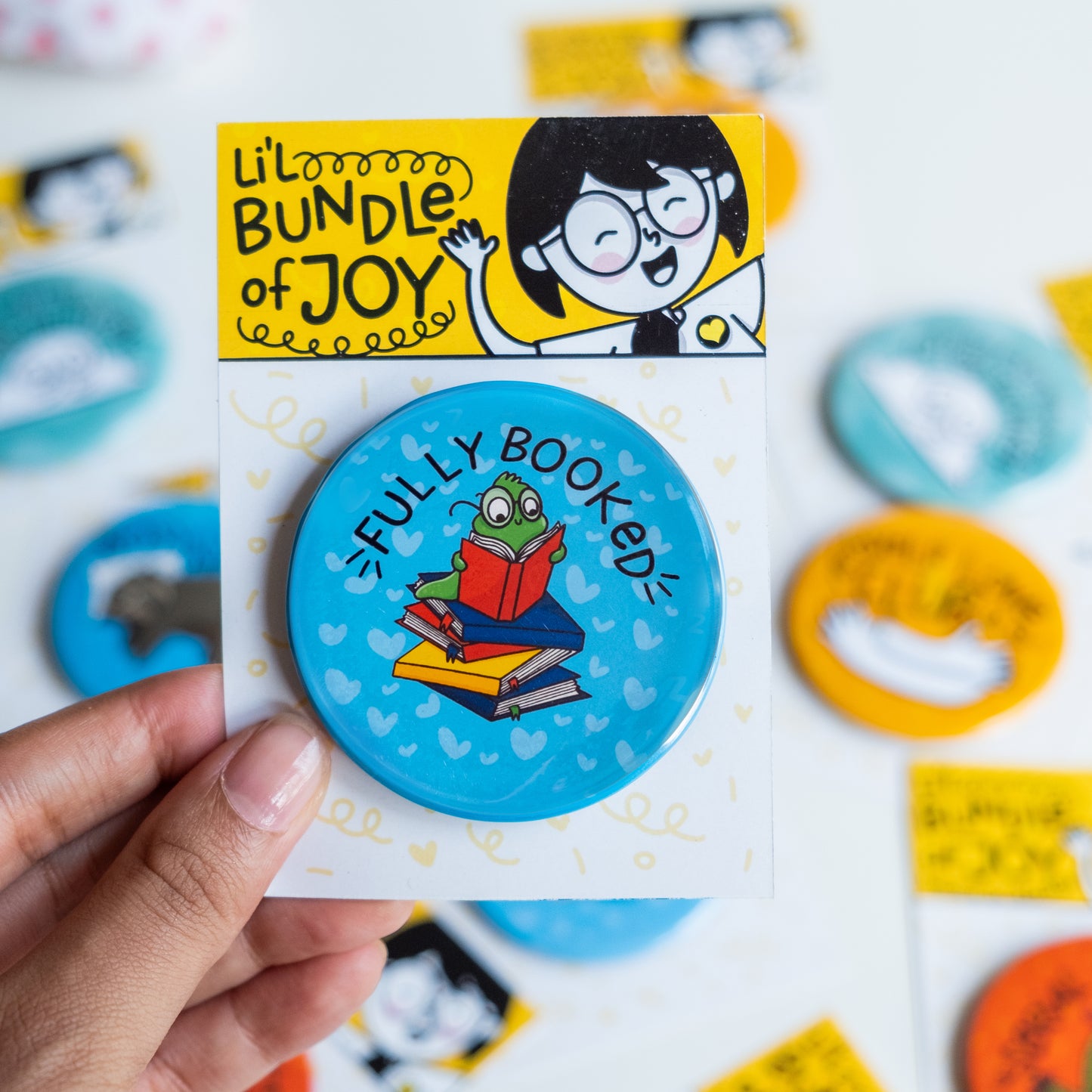 Fully Booked Button Badge