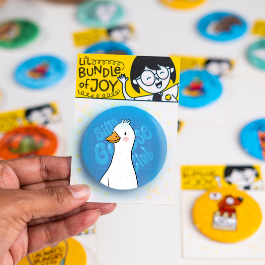 Silly Goose Button Badge