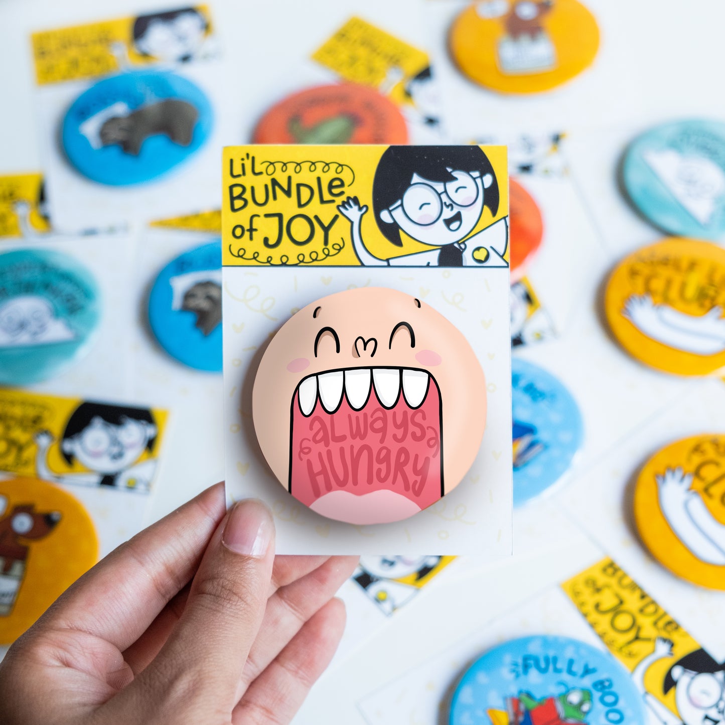 ⁠Always Hungry02 Button Badge