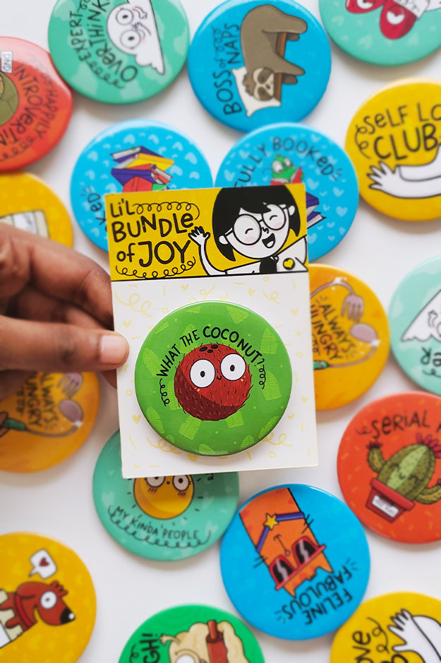 What the Coconut Button Badge