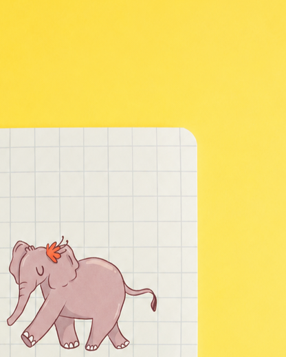 A6 Unruled Jotbook - Elephant Love