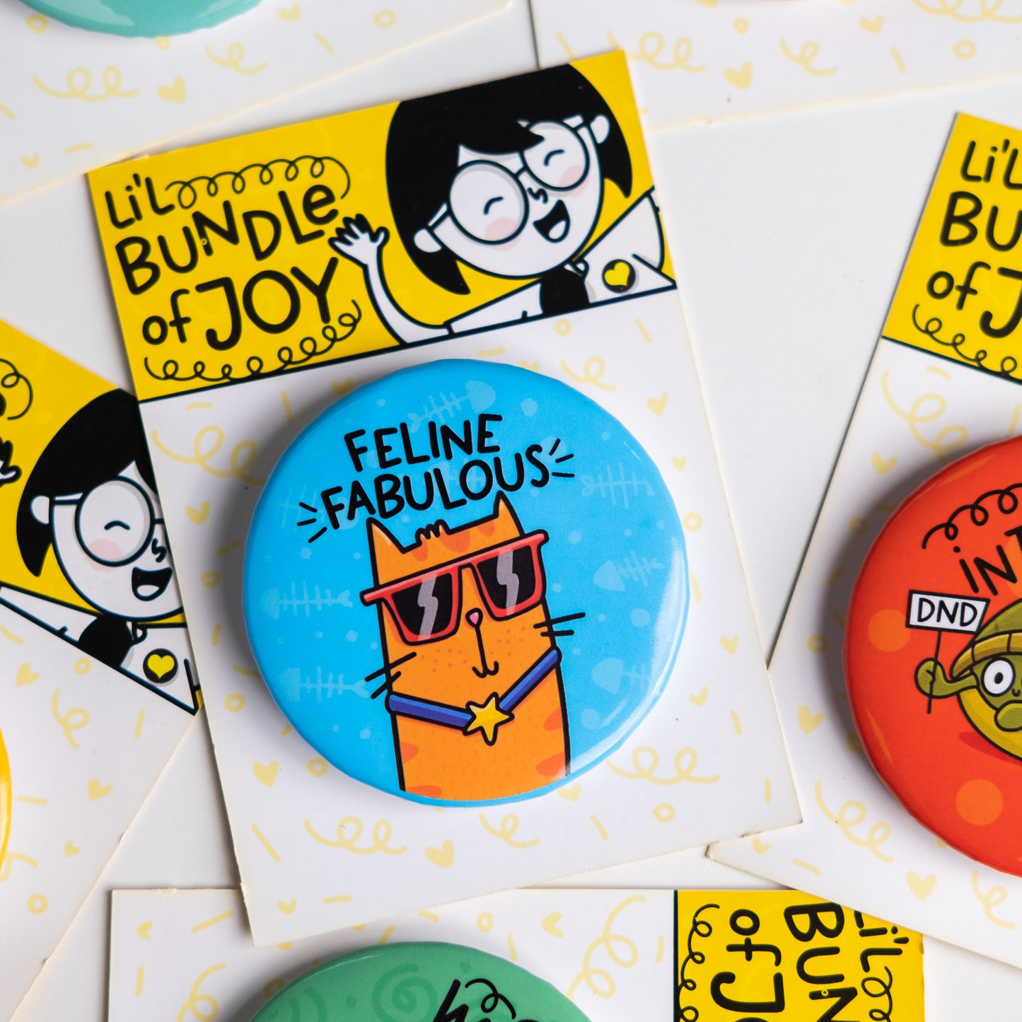 Feline Fabulous Button Badge