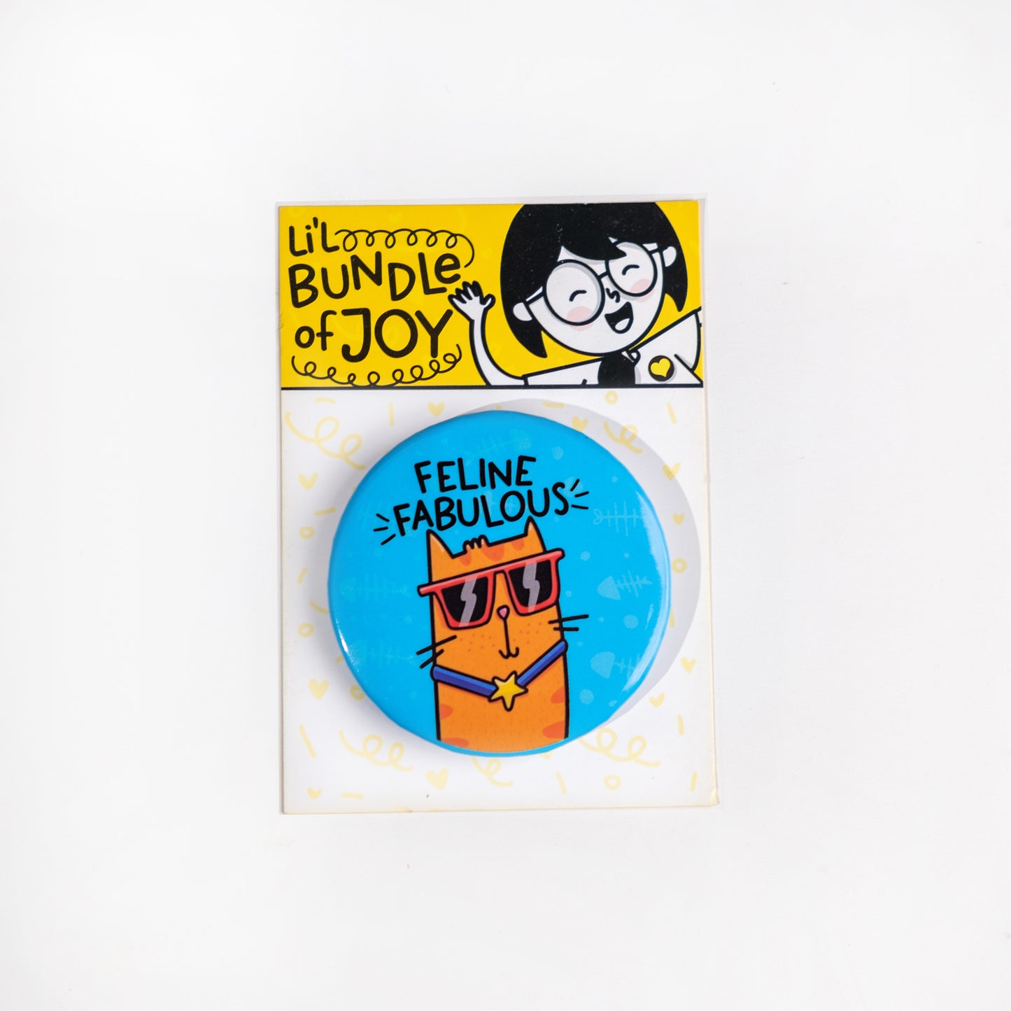 Feline Fabulous Button Badge