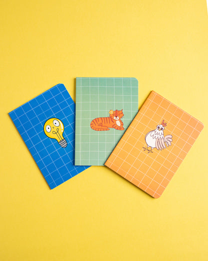 A6 Unruled Jotebook Combo - Set of 3